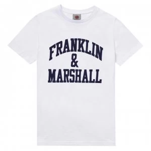 Franklin and Marshall Logo T Shirt - Bright White