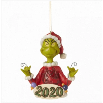 Grinch Holding String of Ornaments Hanging Ornament