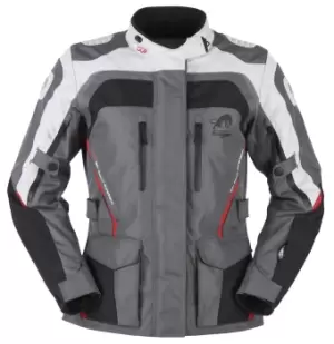 Furygan Apalaches Damen Motorcycle Textile Jacket, black-grey-red, Size XL, black-grey-red, Size XL
