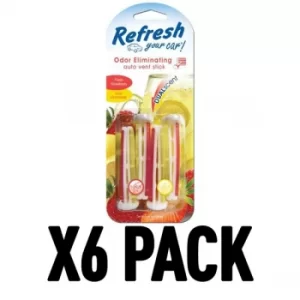 Strawberry & Cool Lemonade (Pack Of 6) Refresh Vent Stick