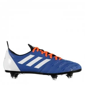 adidas Malice SG Junior Boys Rugby Boots - Blue/Orange