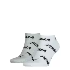 Puma 2 Pack AOP Trainer Socks - White