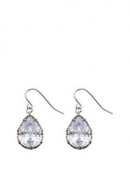 Fiorelli Jewellery Fiorelli Silver Cubic Zirconia Stone Drop Earrings, One Colour, Women