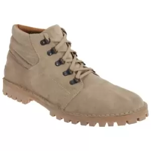 Roamers Mens Real Suede D Ring Leisure Boots (8 UK) (Light Taupe)