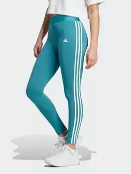 adidas Sportswear Womens Sportswear 3 Stripes Leggings - Blue, Size XS, Women