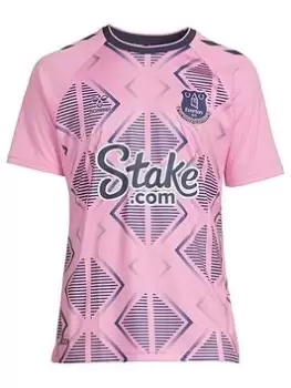Fanatics Hummel Mens Everton 22/23 Away Short Sleeved Shirt - Pink, Size L, Men