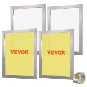 VEVOR Screen Printing Kit, 4 Pieces Aluminum Silk Screen Printing Frames, 20x24inch Silk Screen Printing Frame with 355 Count Mesh, High Tension Nylon