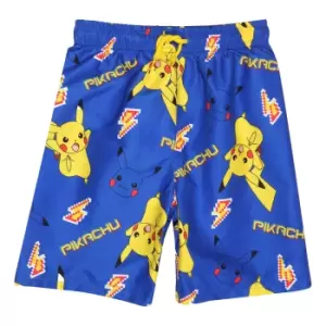 Pokemon Boys Pikachu AOP Swim Shorts (11-12 Years) (Blue/Yellow)