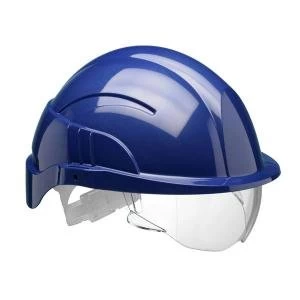 Centurion Vision Plus Safety Helmet Integrated Visor Blue Ref