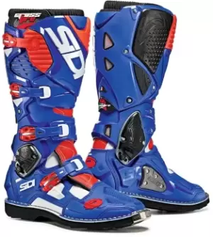 Sidi Crossfire 3 Motocross Boots White Red Blue