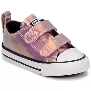 Converse CHUCK TAYLOR ALL STAR 2V IRIDESCENT GLITTER OX Girls Childrens Shoes Trainers in Pink.5 toddler,5.5 toddler,6 toddler,7 toddler,7.5 toddler,8
