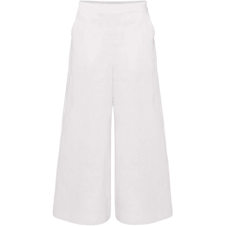 Phase Eight White Luna Linen Trousers - 8
