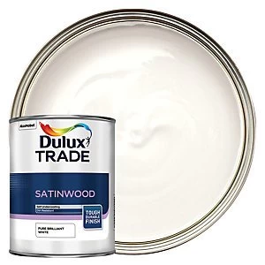 Dulux Trade Satinwood Paint - Pure Brilliant White 1L