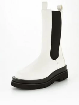 Public Desire Dope Calf Boot - White, Size 8, Women