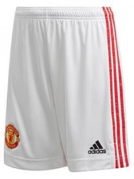 Boys, Adidas Manchester United Junior 20/21 Home Short, White, Size 11-12 Years
