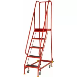 3 Tread Narrow Warehouse Aisle Stairs - Anti Slip Steps - 0.5m Width - Steel