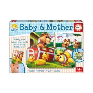Educa - Baby & Mother Early Learning Jigsaw Puzzles, 6 Piece Set