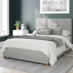 Caine Plush Velvet Ottoman Bed Frame Velvet Silver (Grey)
