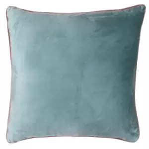 Meridian Velvet Cushion Mineral/Blush