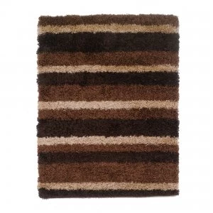 Flair Rugs Flair 80 x 150cm Nordic Channel Rug - Chocolate