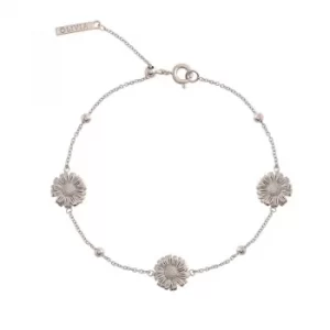 3D Daisy Chain Silver Bracelet