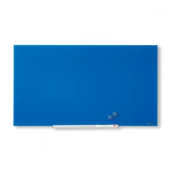 Nobo Diamond 1260 x 711mm Glass Magnetic Glassboard Blue with Fixing Kit