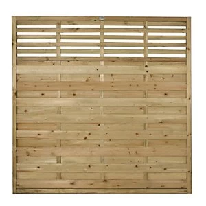 Forest Garden Pressure Treated Kyoto Fence Panel - 6 x 6ft Pack of 5