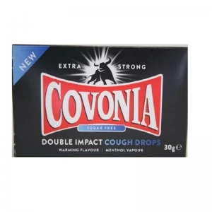 Covonia Double Impact Cough Drops - Extra Strong - Sugar Free - 30g