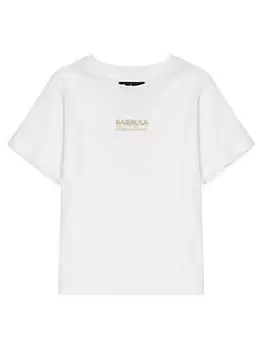 Barbour International Girls Toronto Short Sleeve T-Shirt - White, Size Age: 10-11 Years, Women