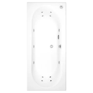 Burford Double Ended Bath with 14 Jet Whirlpool System - 1700 x 750mm