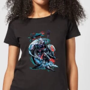 Aquaman Black Manta & Ocean Master Womens T-Shirt - Black - 4XL