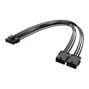 Akasa AK-CBPW27-30BK PCIe 12-Pin to Dual 8-Pin Adapter Cable, 30cm len