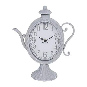 HOMETIME? Metal Mantel Clock - Teapot