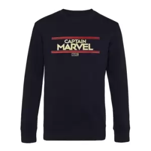 Marvel Captain Marvel Womens/Ladies Letters Sweatshirt (L) (Black)