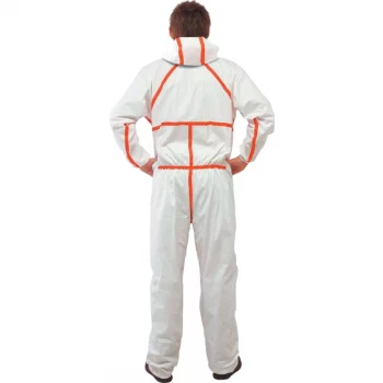 4565 Hooded White Coveralls - CE Type 4/5/6 (M)