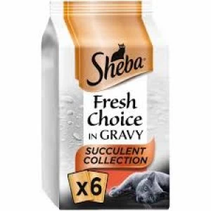 Sheba Succulent Selection in Gravy Fresh Cat Food 6 x 50g