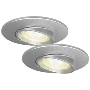 4lite WiZ Connected Satin Chrome Gimbal Fire-Rated IP20 Downlight LED Smart Bulb - GU10, Pack of 2