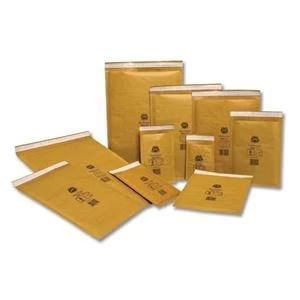 Original Jiffy Mailmiser Size 1 Protective Envelopes Bubble lined 170x245mm Gold Pack of 100 Envelopes