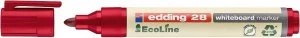 edding 28 EcoLine Whiteboard Bullet Tip Marker Red PK10