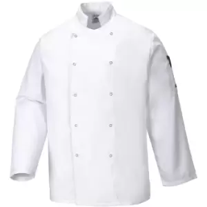 C833WHRXS - sz XS Suffolk Chefs Jacket - White - White - Portwest