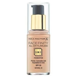Max Factor All Day Flawless 3 in 1 Foundation Natural 50 Nude