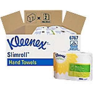 Kleenex Hand Towels Slimroll 1 Ply Rolled White 2 Rolls of 400 Sheets