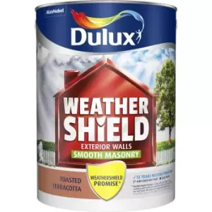 Dulux Weathershield Exterior Walls Toasted Terracotta Smooth Masonry Paint 5L