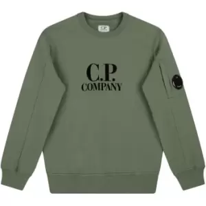 CP COMPANY Boys Lens Logo Sweatshirt - Green