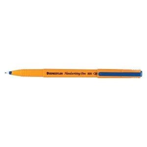 Staedtler 309 Handwriting Pen Fibre Tipped 0.8mm Tip 0.6mm Line Blue 1 x Pack of 10