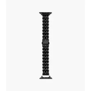 Kate Spade New York Womens Stainless Steel Scallop 38Mm/40Mm/41Mm Bracelet Band For Apple Watch - Black