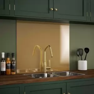 Brass Glass Kitchen Splashback 900mm X 750mm