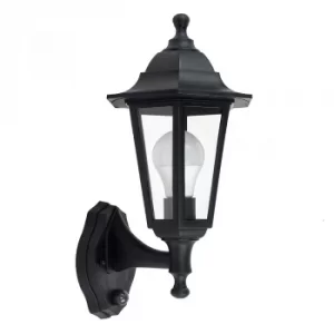 Mayfair IP44 Outdoor Lantern with PIR Sensor in Black
