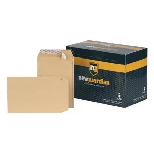 New Guardian C5 130gm2 Heavyweight Pocket Power Tac Easy Open Peel and Seal Envelopes Manilla Pack of 250
