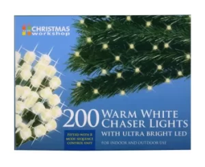 Warm White Chaser Lights with Ultra Bright LED 200 Bulb
